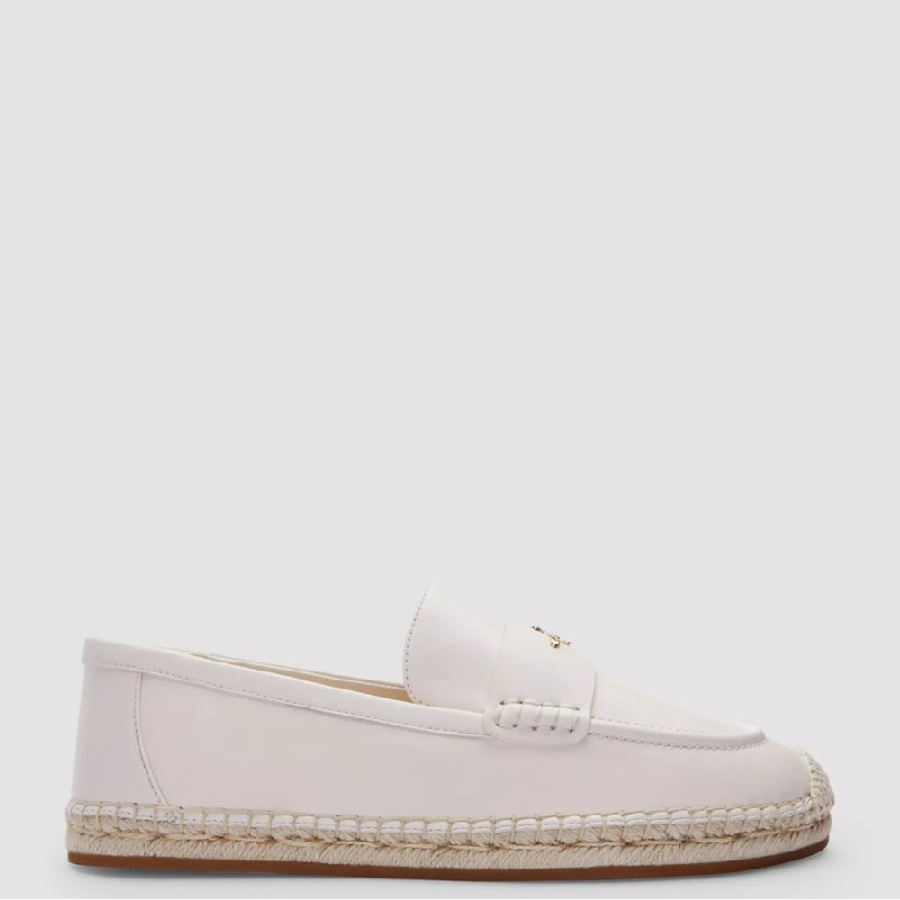 COACH CAP49 Women's Loafer Espadrille Chalk White EU 39.5 US 9 Brand New In Box - Picture 3 of 12